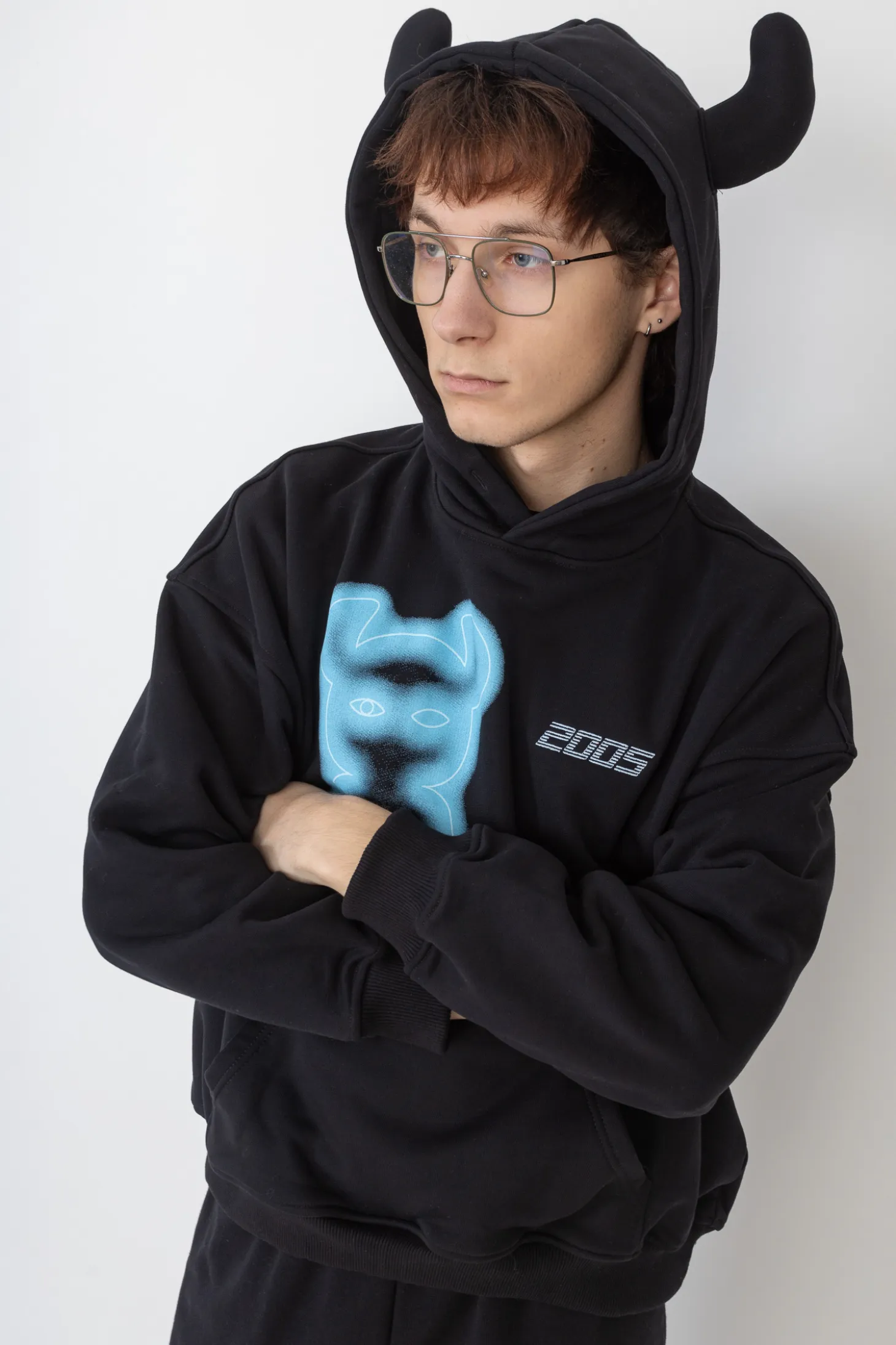 Bluza Z Kapturem 2005 Airbrushed Horned