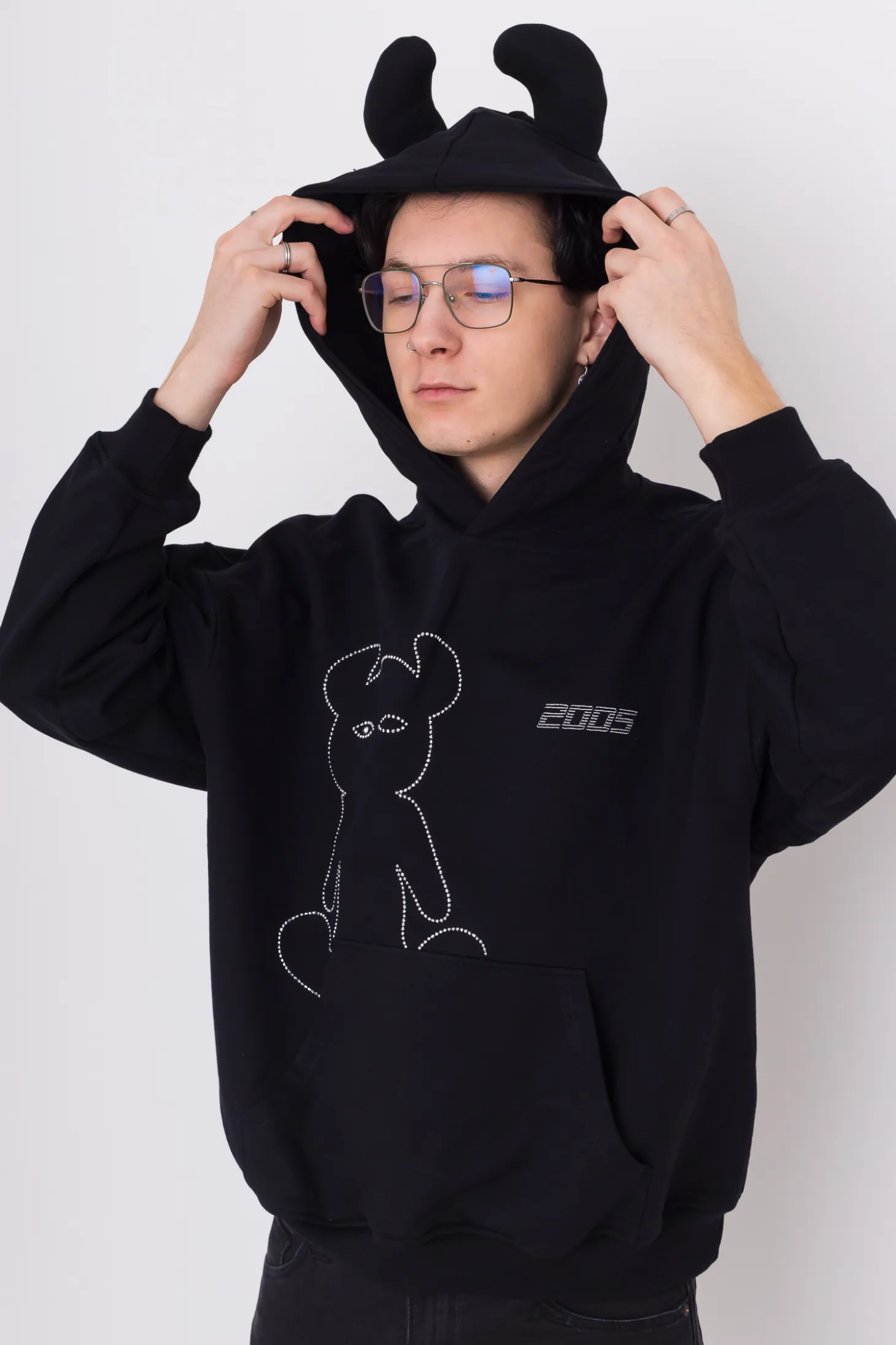 Bluza Z Kapturem 2005 Studded Horned Lucy Hoodie