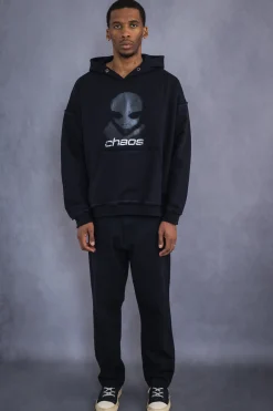 Bluza Z Kapturem Chaos Alien Distressed