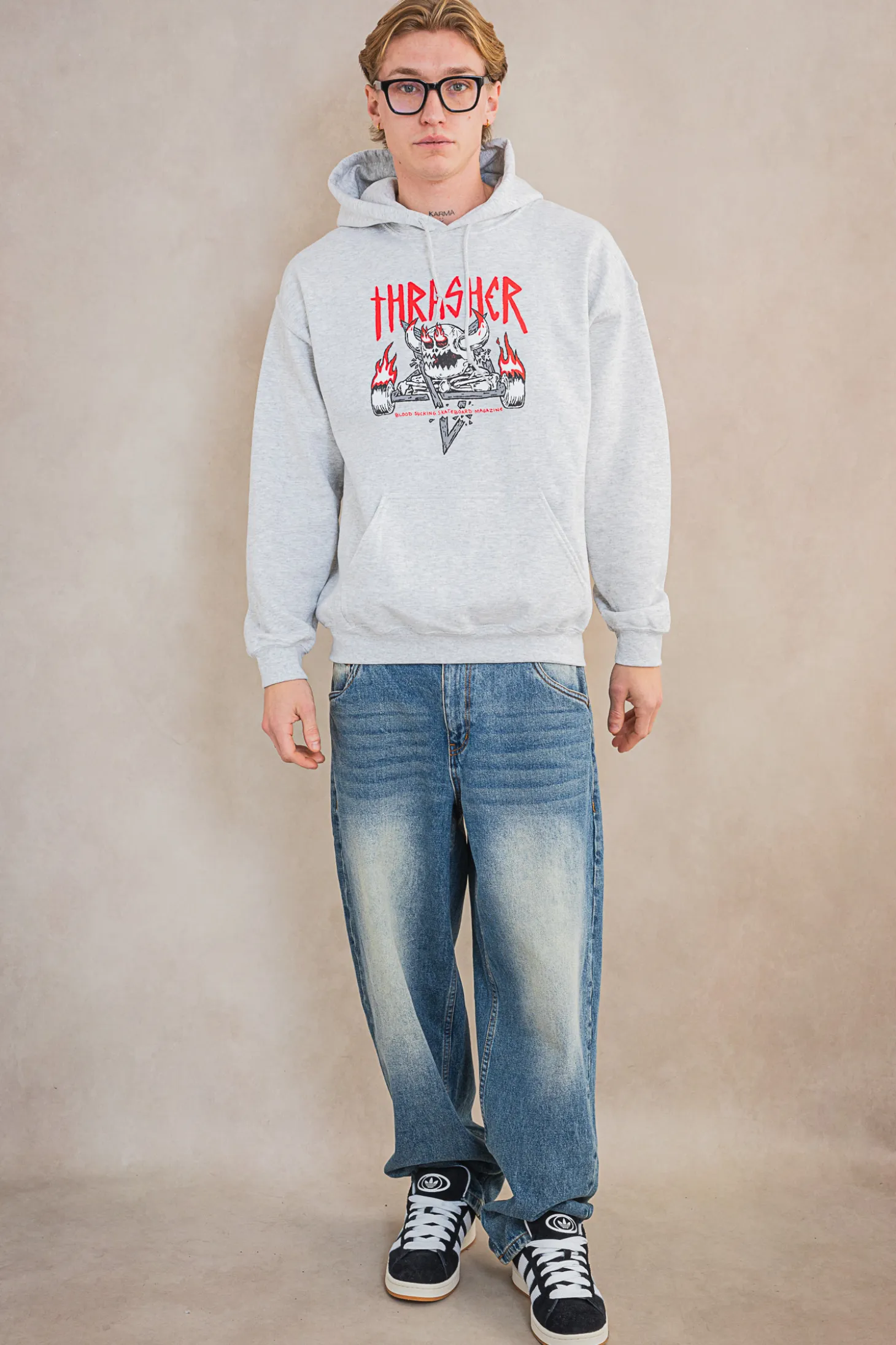 Bluza Z Kapturem Thrasher x Toy Machine Monster-Gram