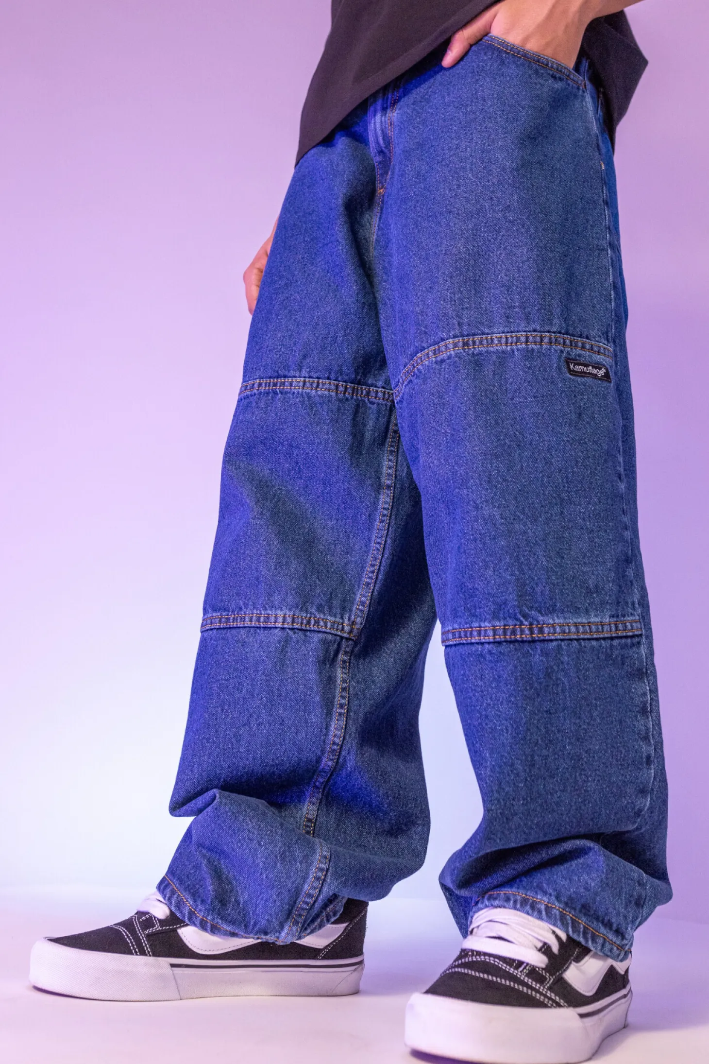 Spodnie Kamuflage Way Too Big Double Knee